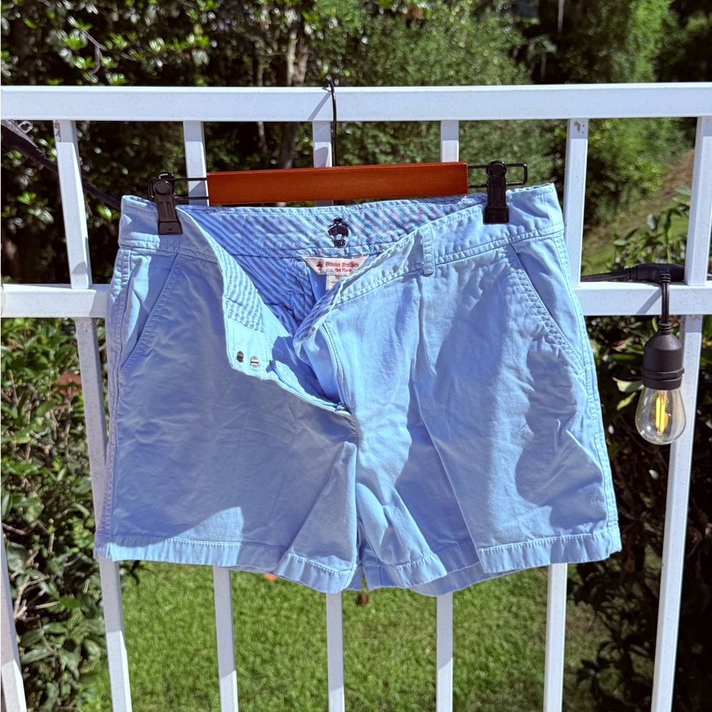 Brooks Brothers Red Fleece Light Blue Chino Shorts Size 10 | Coastal Classic